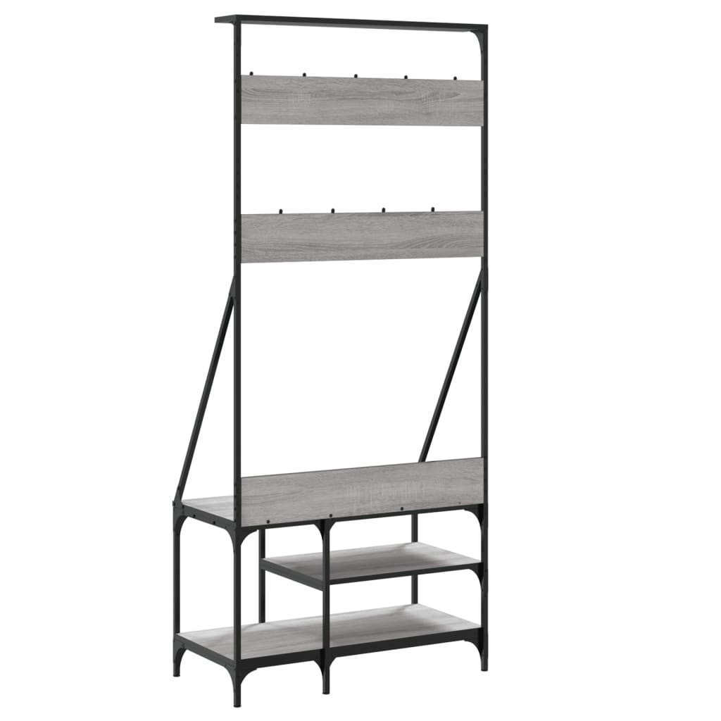 Kledingrek Met Schoenenrek 80X40X84 Cm Eikenkleur