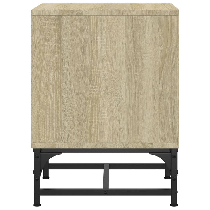 Nachtkastje Met Glazen Deur 35X37X50 Cm Kleurig