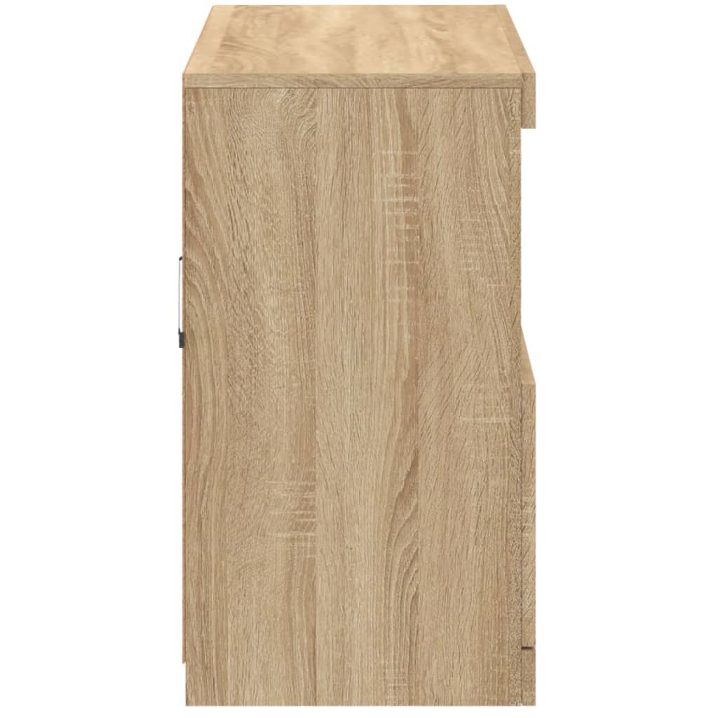 Dressoir Met Led-Verlichting 81X37X67 Cm Kleurig