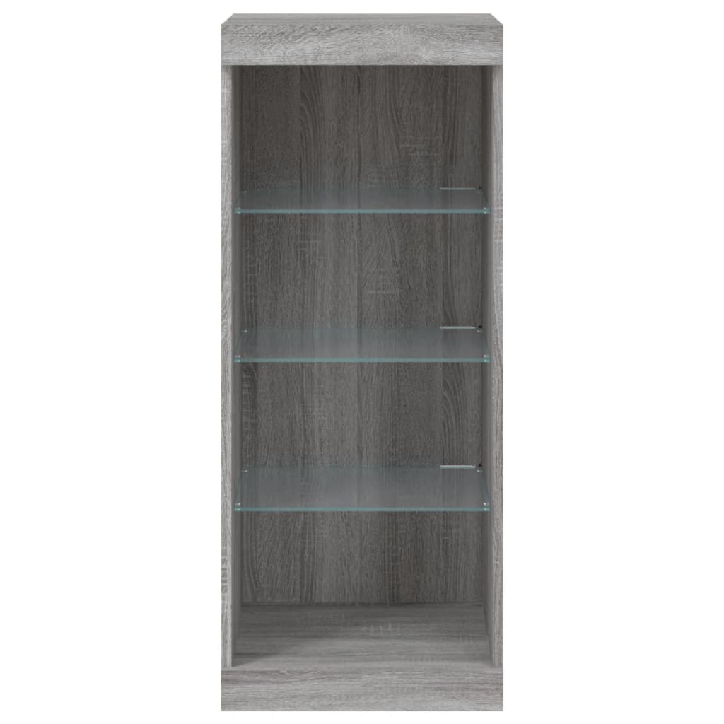 Dressoir Met Led-Verlichting 41X37X100 Cm Grijs Sonoma Eiken