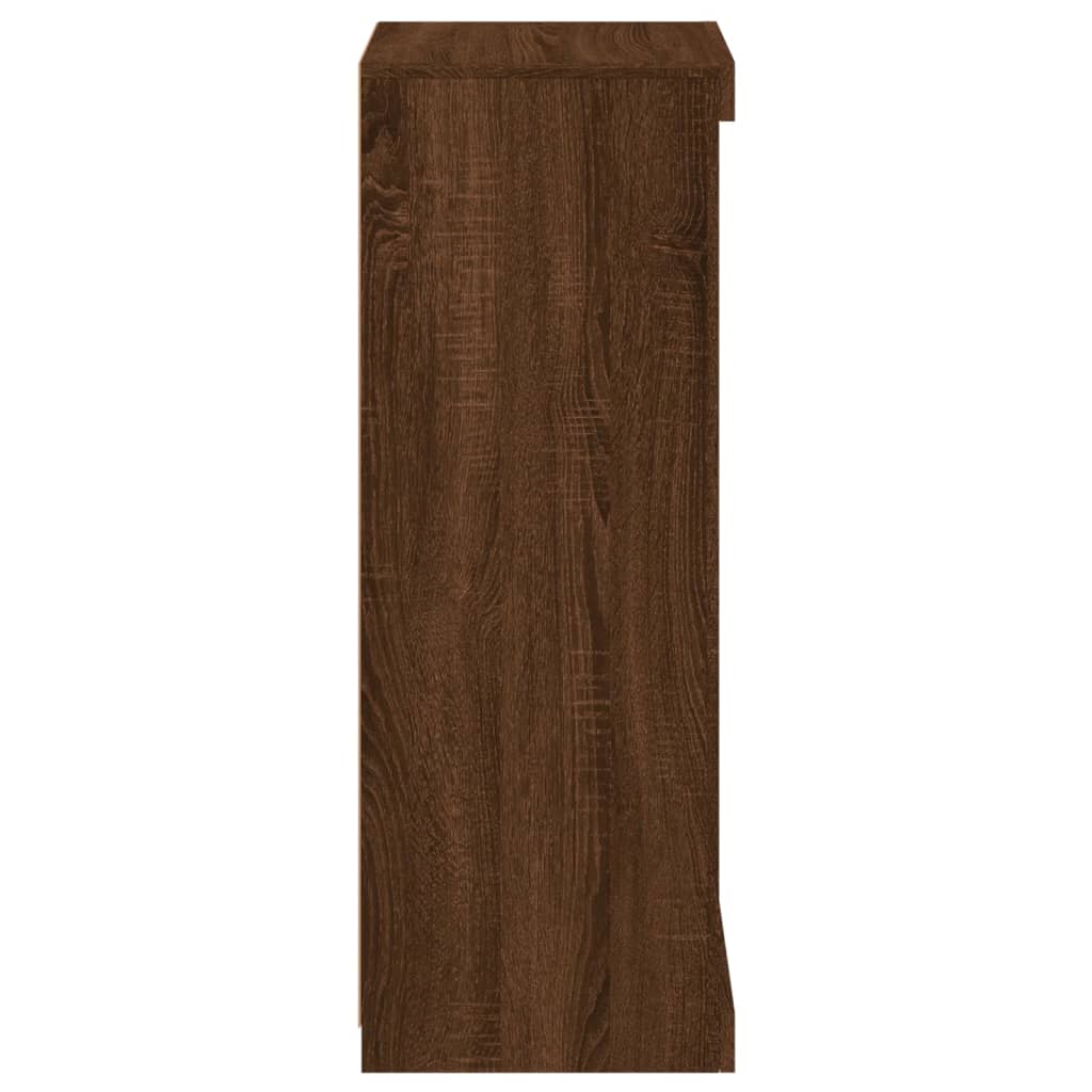 Dressoir Met Led-Verlichting 41X37X100 Cm Bruineikenkleurig