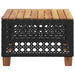 Tuintafel 55X55X36 Cm Poly Rattan En Acaciahout Zwart