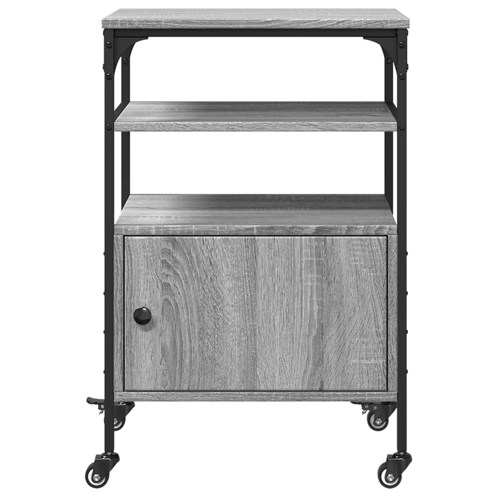 Printerkastje 3-Laags 50X40X76 Cm Bewerkt Hout