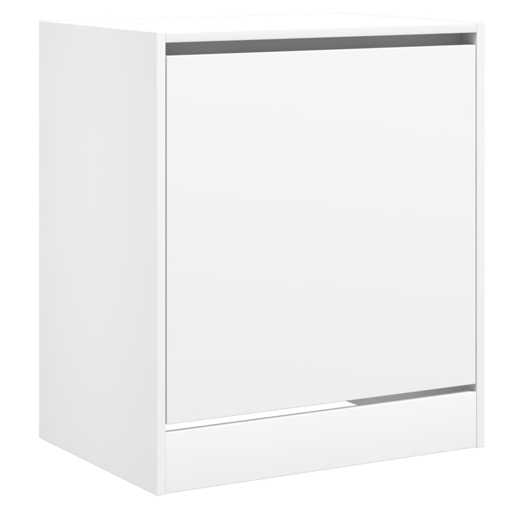 Schoenenkast 60X42X69 Cm Bewerkt Hout Wit Wit