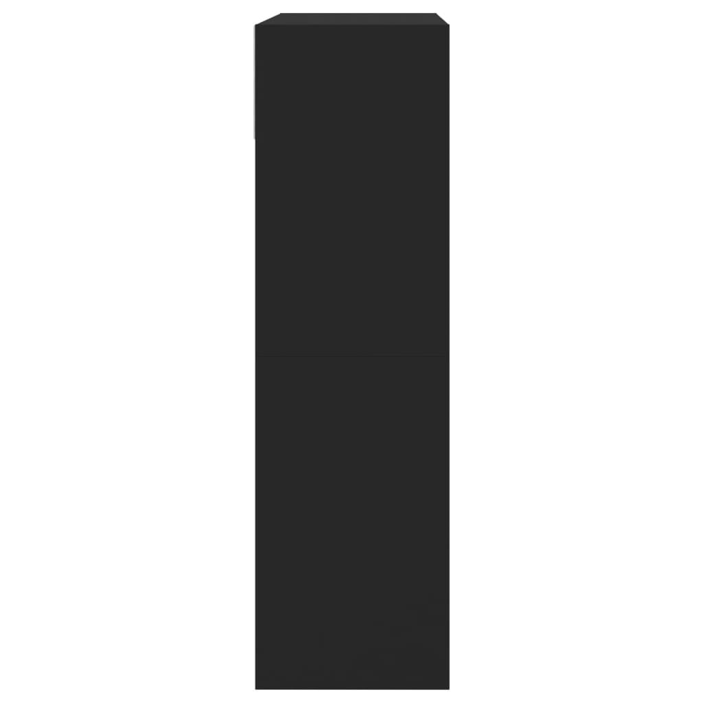 Schoenenkast Met 2 Klaplades Zwart