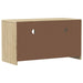 Tv-Meubel Sauda 99X43X55 Cm Massief Grenenhout Eikenkleurig