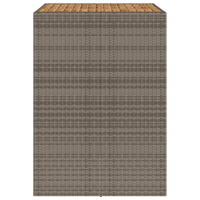 Tuintafel Met Acaciahouten Blad Poly Rattan