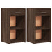 Nachtkastjes 2 St 35X34X65 Cm Bewerkt Hout Bruin Eikenkleurig