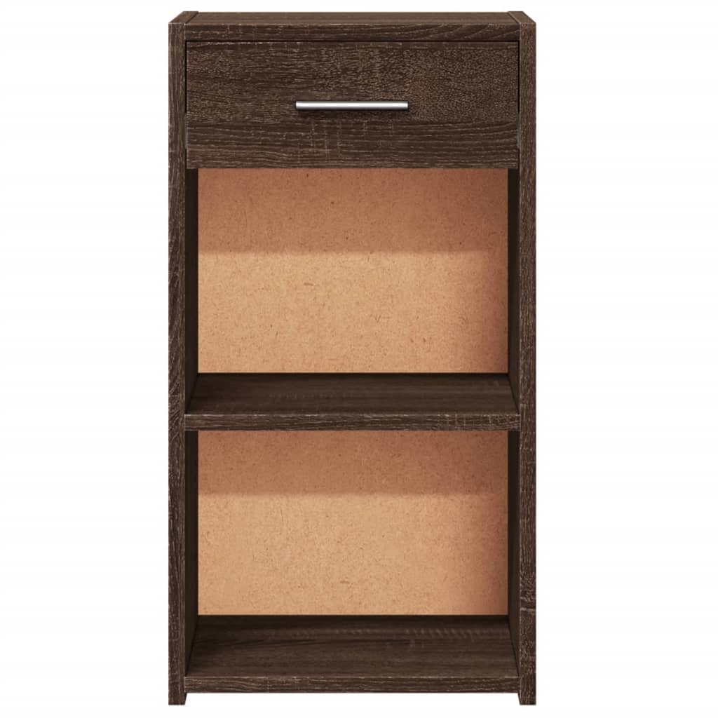 Nachtkastjes 2 St 35X34X65 Cm Bewerkt Hout Bruin Eikenkleurig