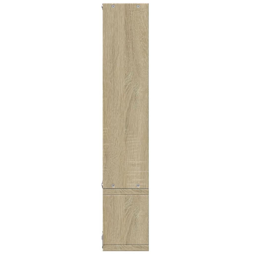 Wandschap 96X12X64 Cm Bewerkt Hout Kleurig