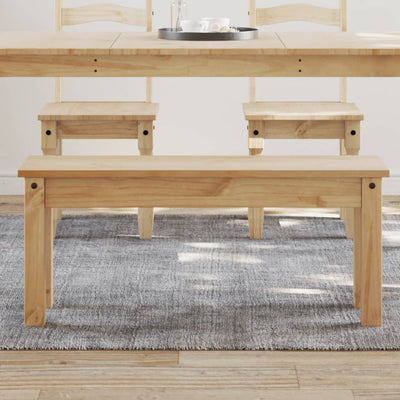 Eetkamerbank Panama 105X30X45 Cm Massief Grenenhout Zwart