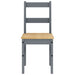Eetkamerstoelen 2 St Panama 40X46X90 Cm Grenenhout Grijs Beige