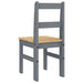 Eetkamerstoelen 2 St Panama 40X46X90 Cm Grenenhout Grijs Beige