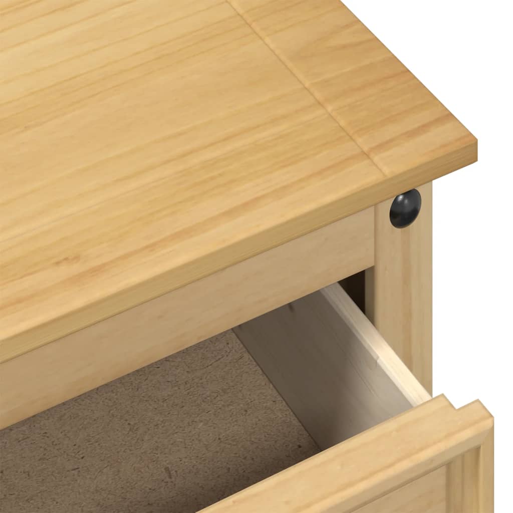 Dressoir Corona 115X40X76 Cm Massief Grenenhout Grijs En Wit