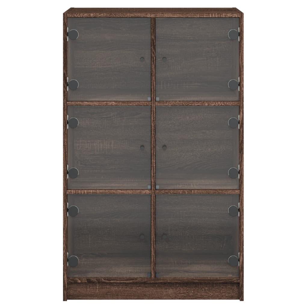 Hoge Kast Met Deuren 68X37X109 Cm Bewerkt Hout Bruin Eikenkleur
