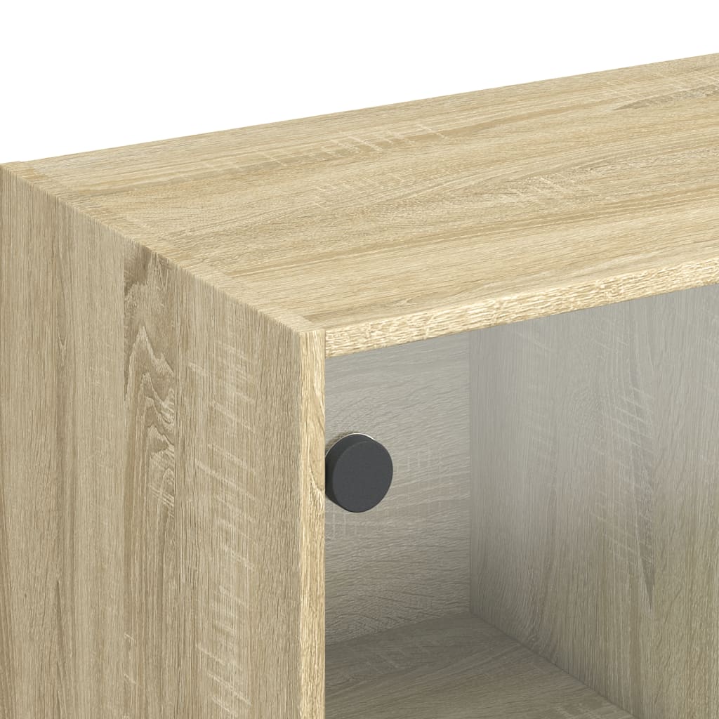 Hoge Kast Met Deuren 68X37X142 Cm Bewerkt Hout Sonoma Eiken