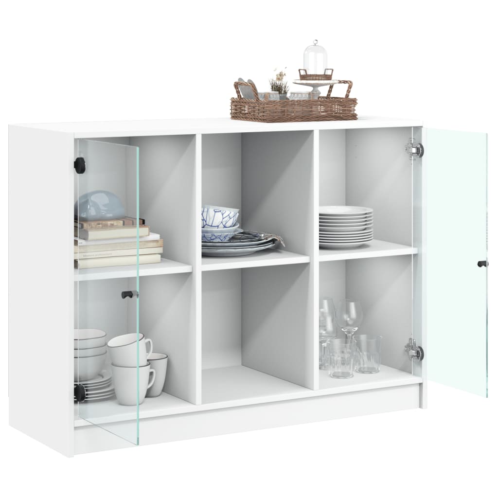 Dressoir 101,5X37X75,5 Cm Bewerkt Hout Wit