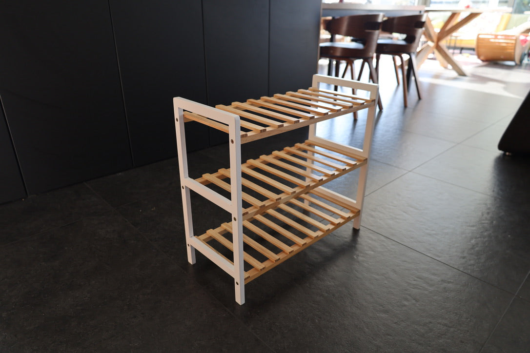 Estante de zapatos de madera moderno