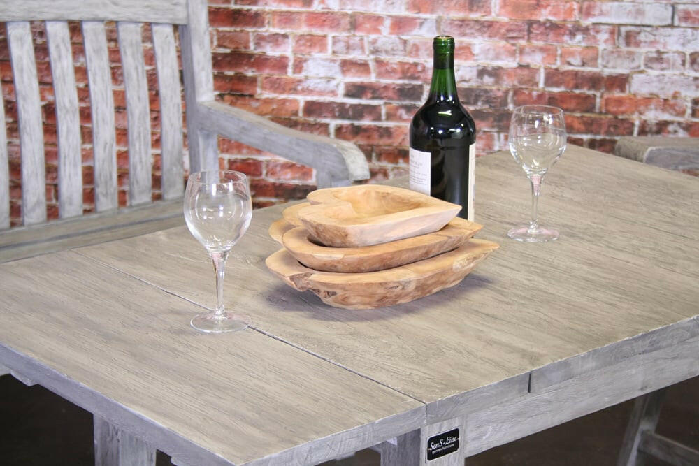 Butterfly teak vierkante tafel