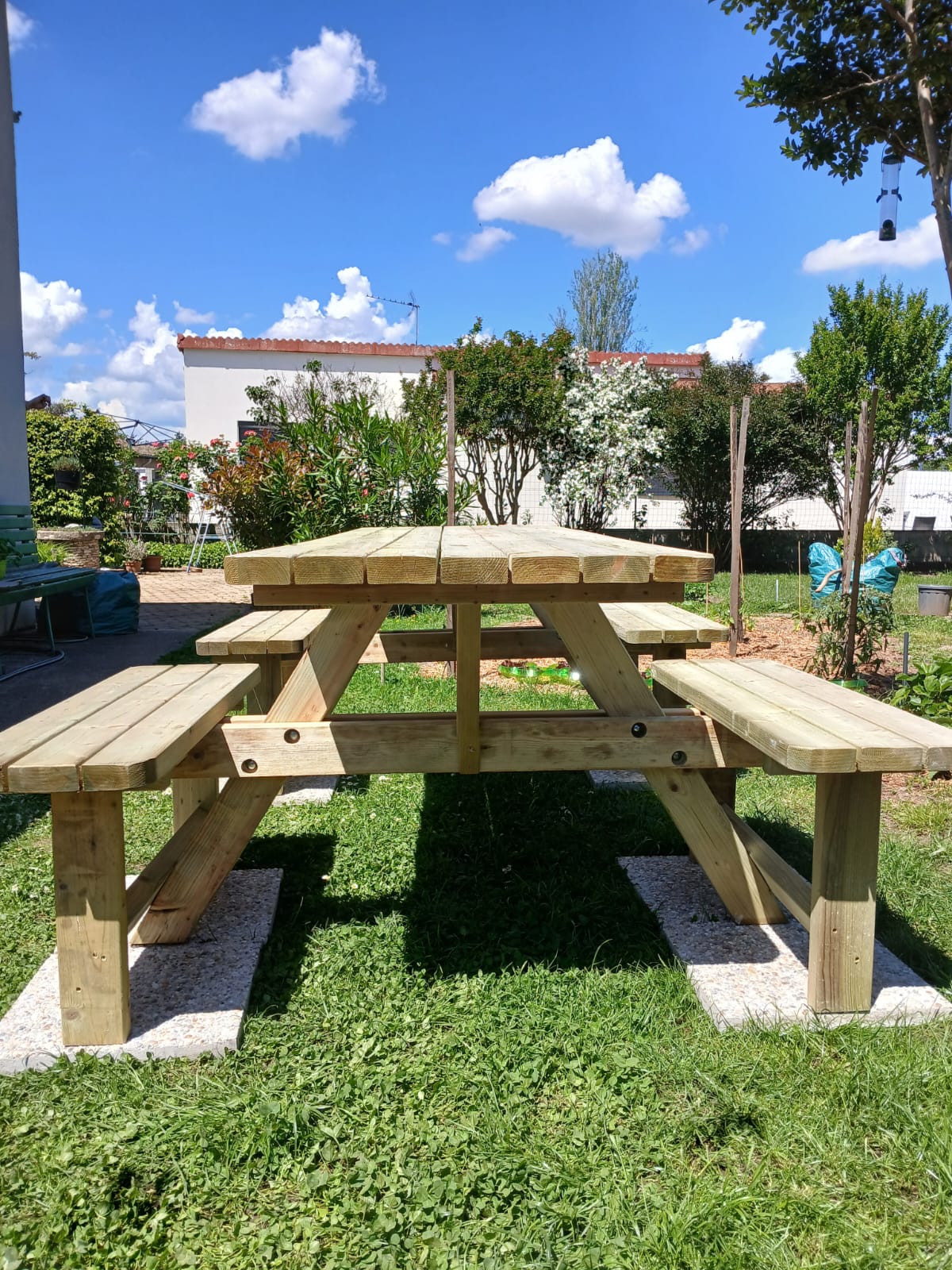 Picknicktafel 240 cm comfort KING ® (extra stevige versie) / 4 cm dikte