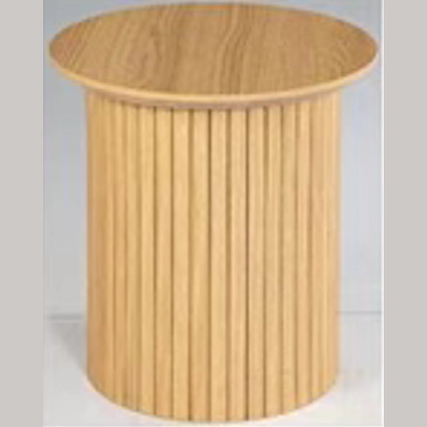 Ribbel salontafel rond – eikenlook met verticale ribbels, in 2 maten — E-woodproducts