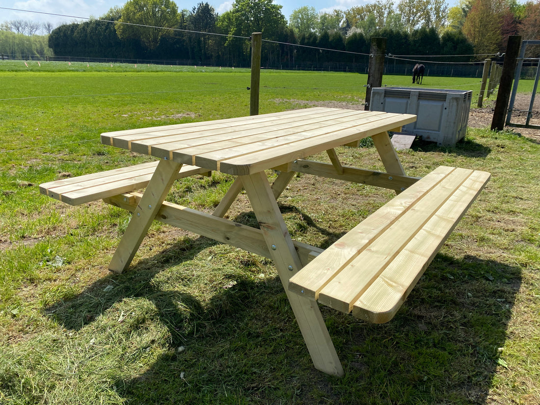 6-PACK SMART picknicktafel 180 cm KING ® – Vuren – foto 5