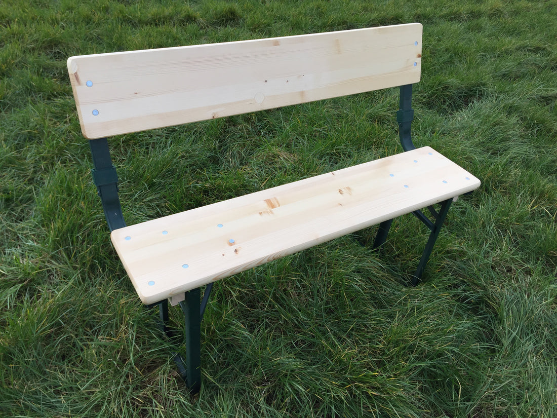 Bierbank 110 cm x 25 cm met rugleuning KING ® - tweede keuze – foto 5