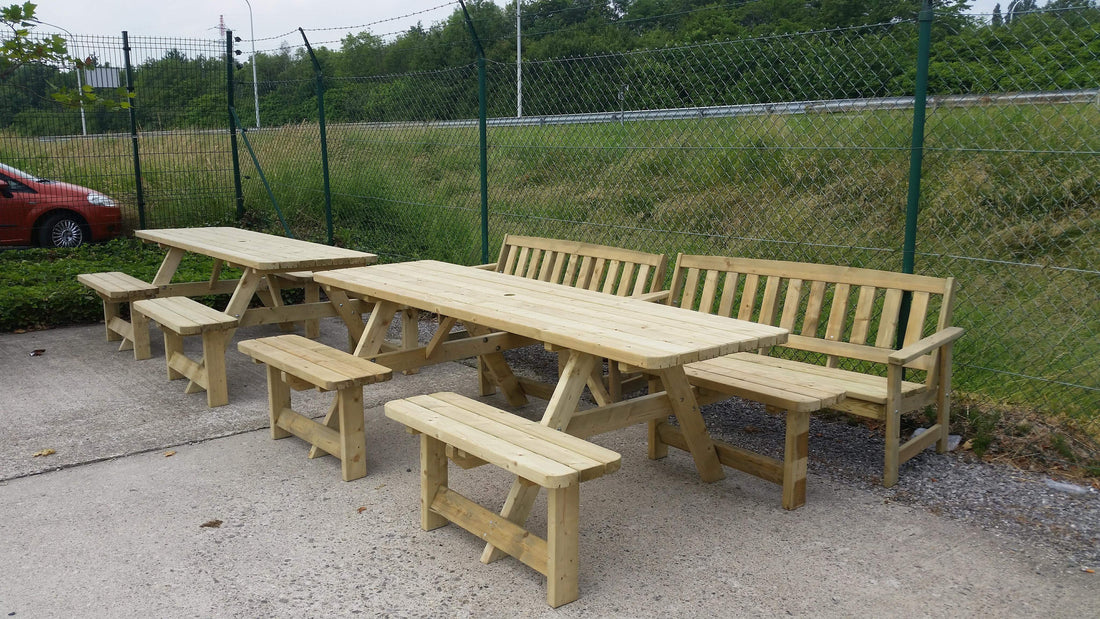Family Picknicktafel 240 cm comfort KING ® / 4 cm dikte
