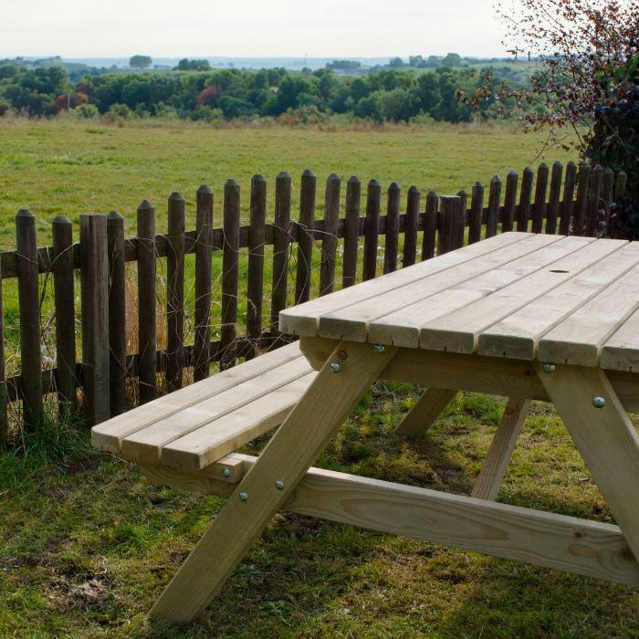 KING-picknicktafel voor buiten - Robuuste 4 cm dikte