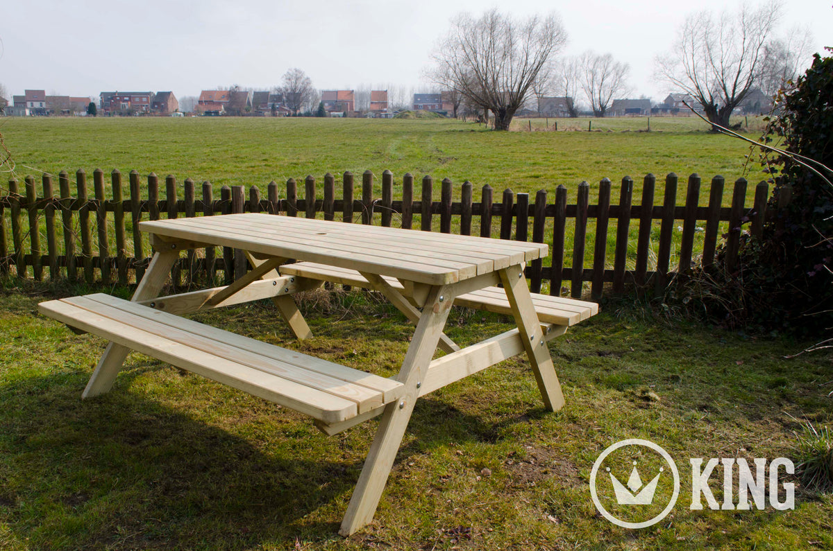 Picknicktisch 180 cm KING ® / 4 cm Dicke