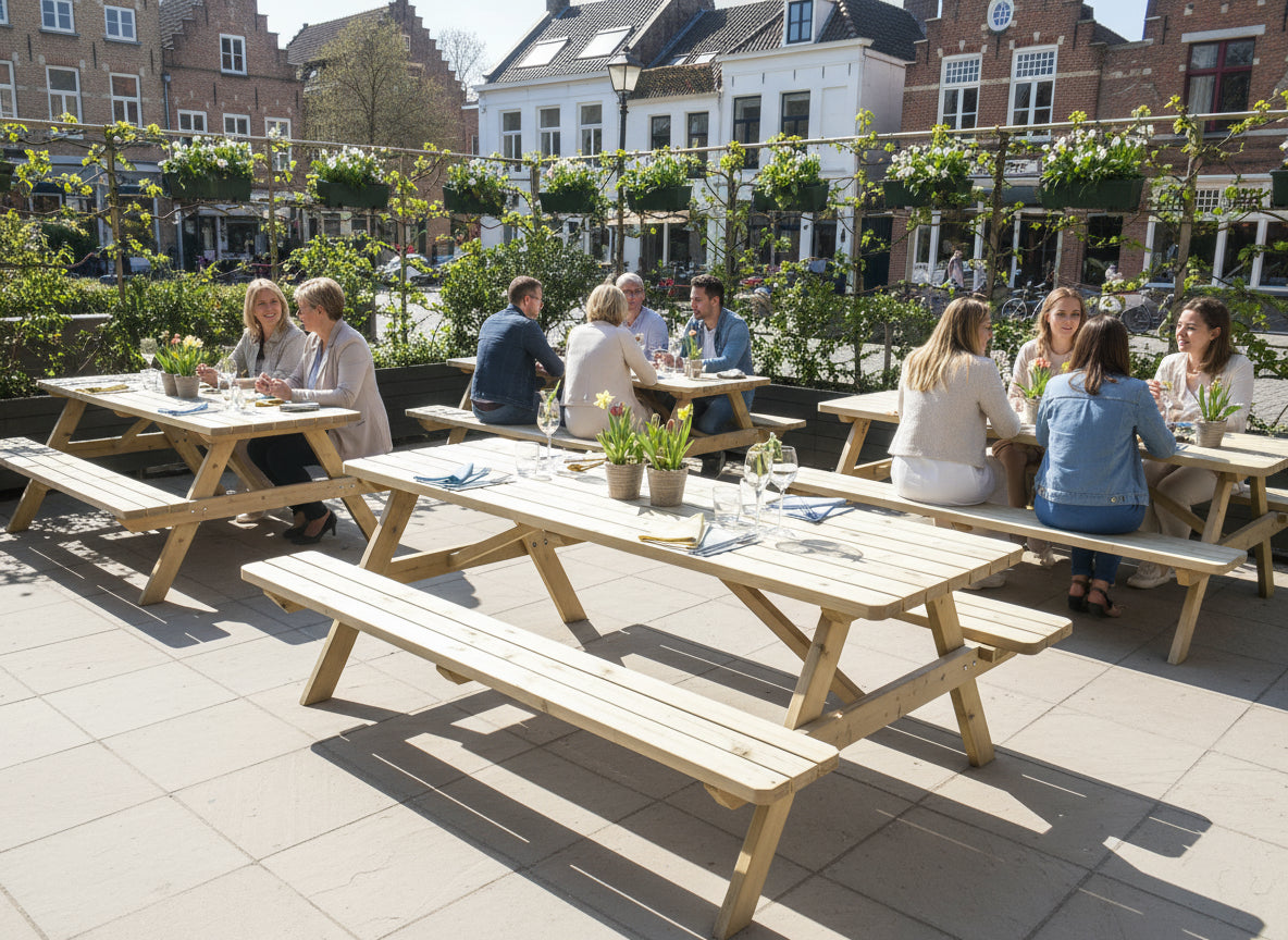 Picknicktafel 240 cm KING ® / 4 cm dikte