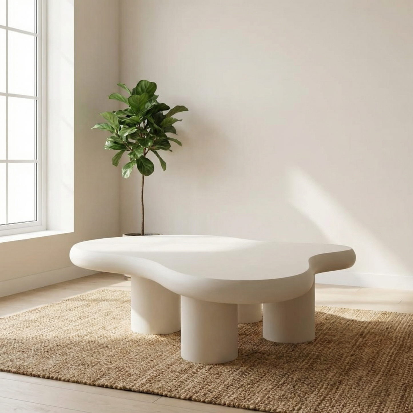 Liora Flow Salontafel – Crème Organisch Meesterwerk