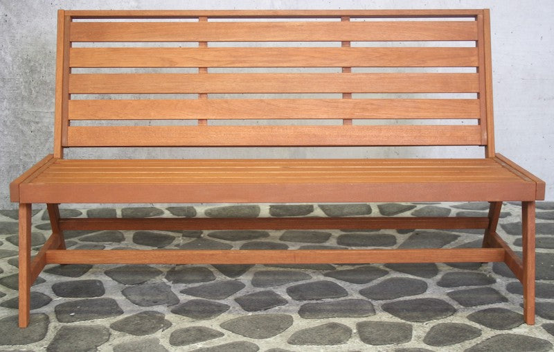 Banc de jardin en teck Meranti 150 cm | Tekora