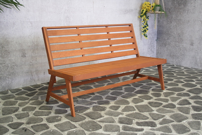 Banc de jardin en teck Meranti 150 cm | Tekora