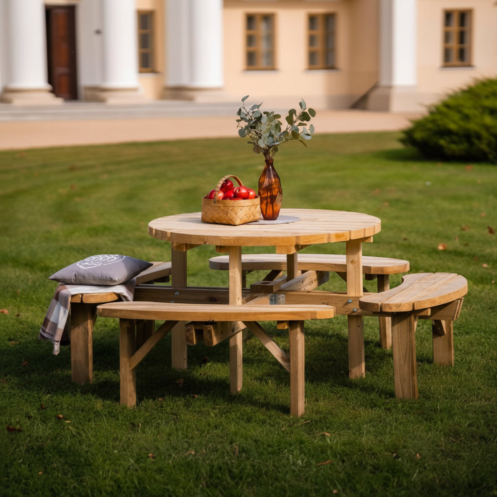 Ronde picknicktafel xxl royal KING ® – Vuren – foto 2