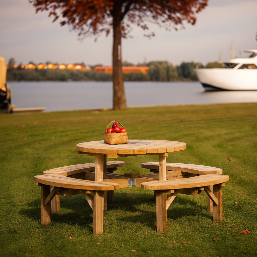 Ronde picknicktafel xxl royal KING ® – Vuren – foto 3