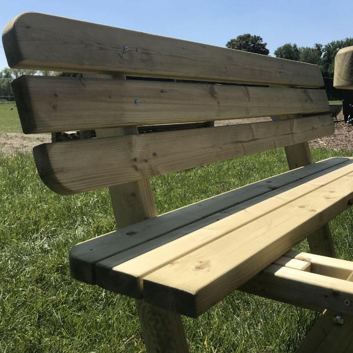Rugleuning 140 cm KING ® picknicktafel – Vuren