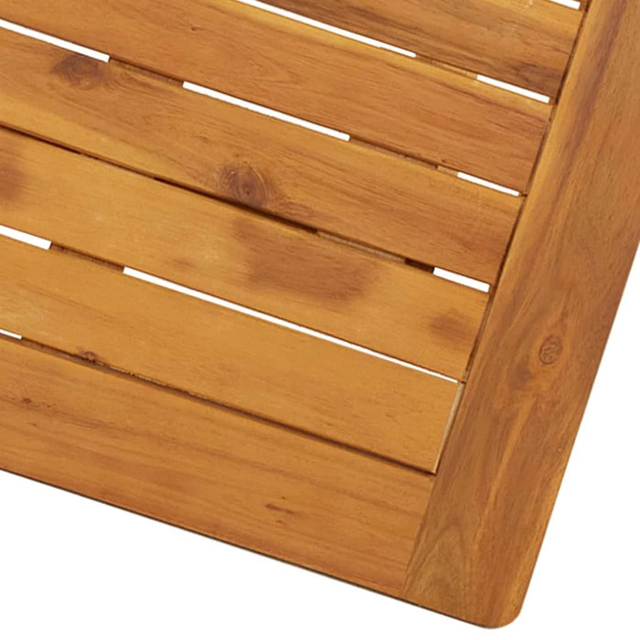 Table d'appoint pliable en bois d'acacia 70 x 70 x 75 cm