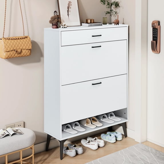 Nora – Moderne Schoenenkast met 2 Klepdeuren