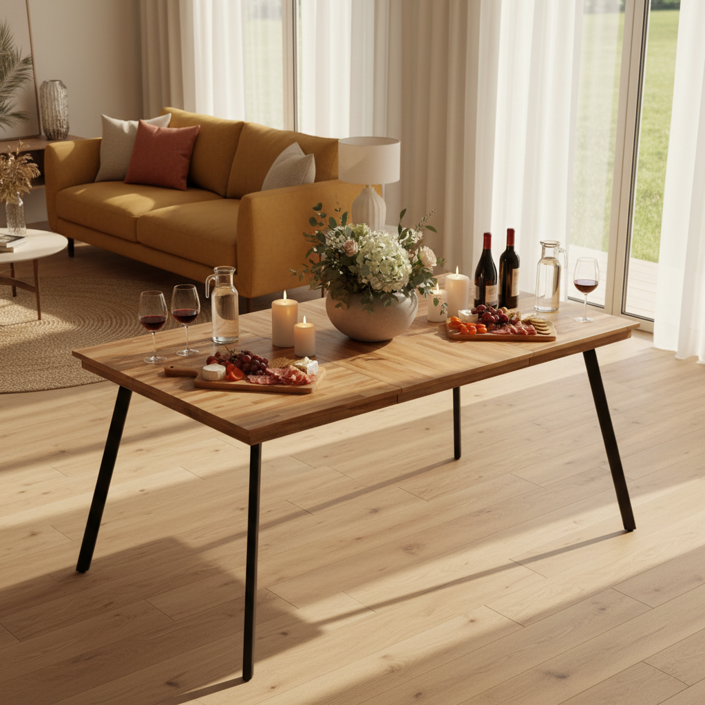 Acacia eettafel 169cm voor entertaining