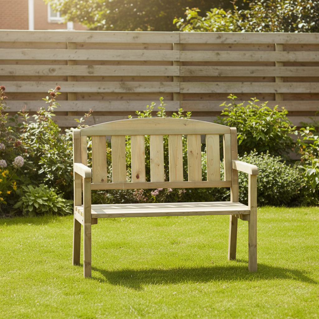 Achtertuin met gazon