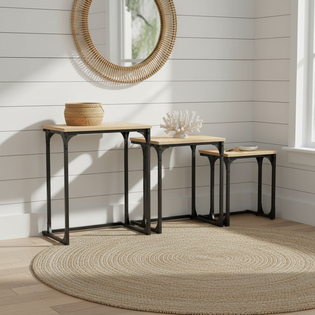 Alle 3 sidetables in coastal entree