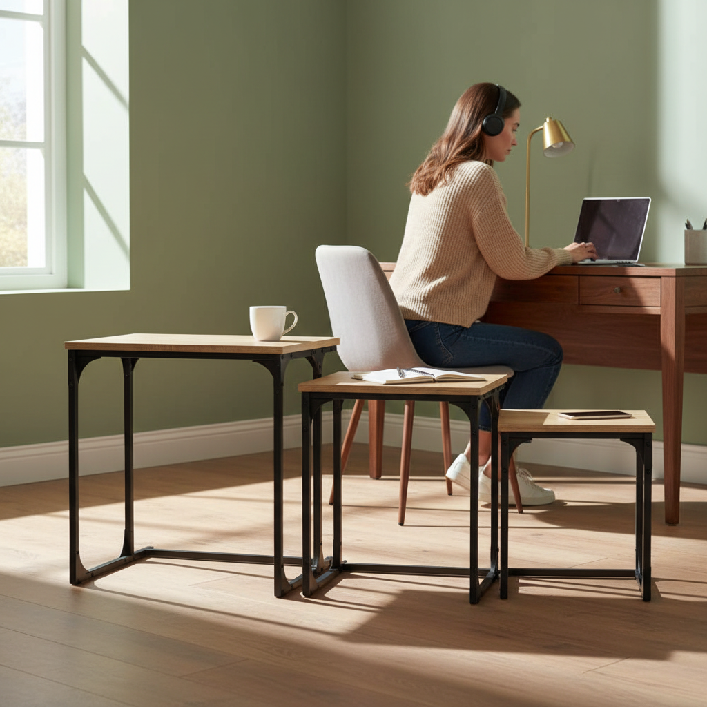 Alle 3 sidetables in home office