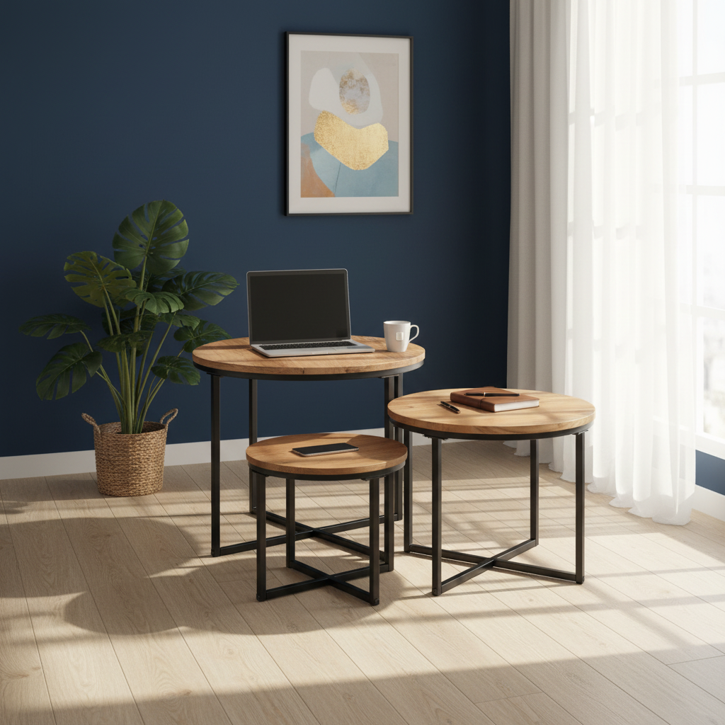 Alle 3 tafels in modern appartement