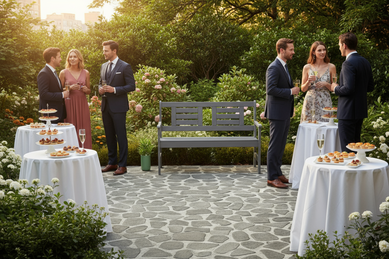 Banc de jardin 120 cm Amélie 2 places Gris Foncé