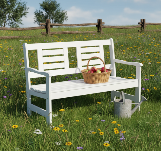 Tuinbank 120 cm Amelie 2-zits wit