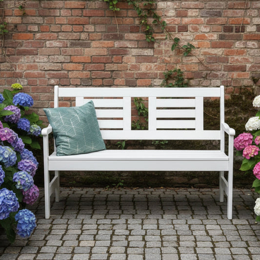Garden bench 120 cm Amelie 2-seater white