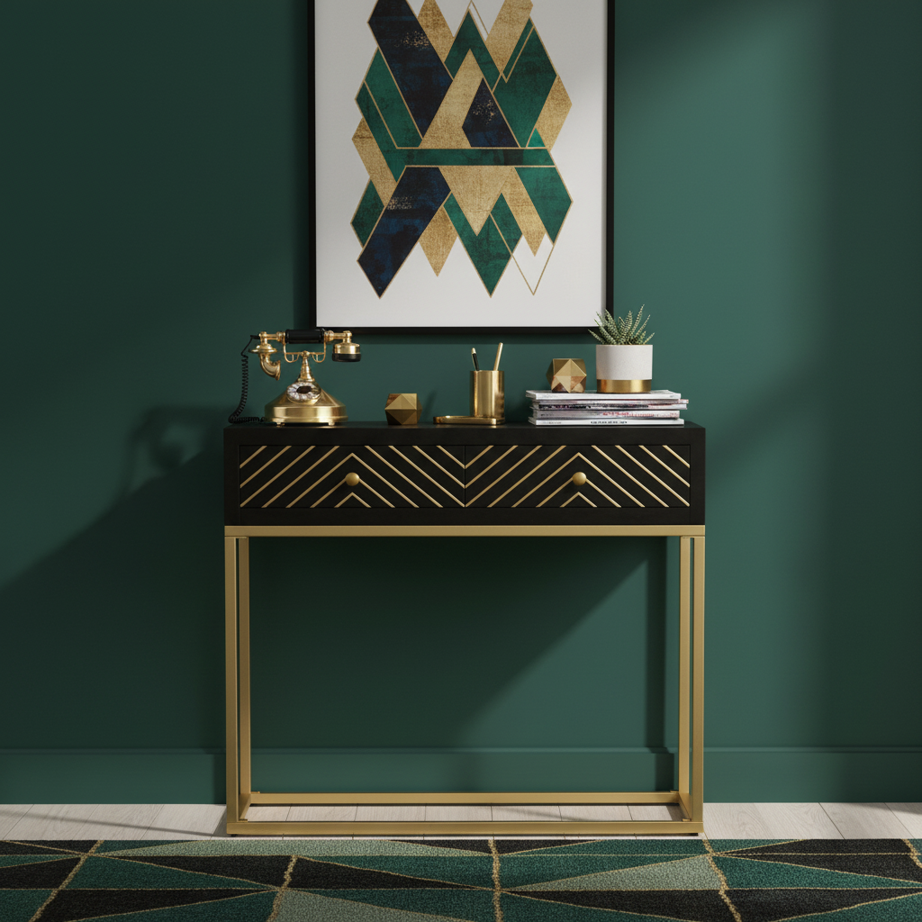 Art deco sidetable in chique kantoor