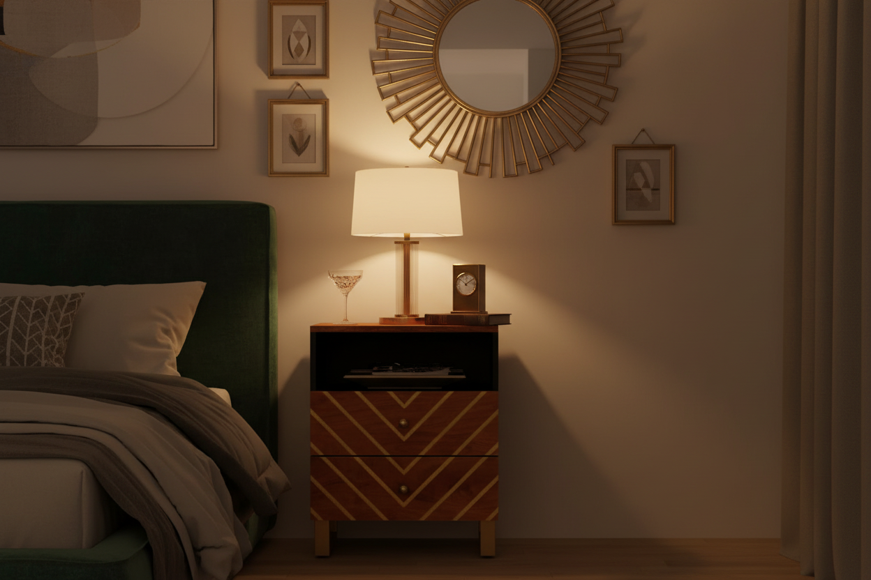 Art deco slaapkamer met luxe sfeer