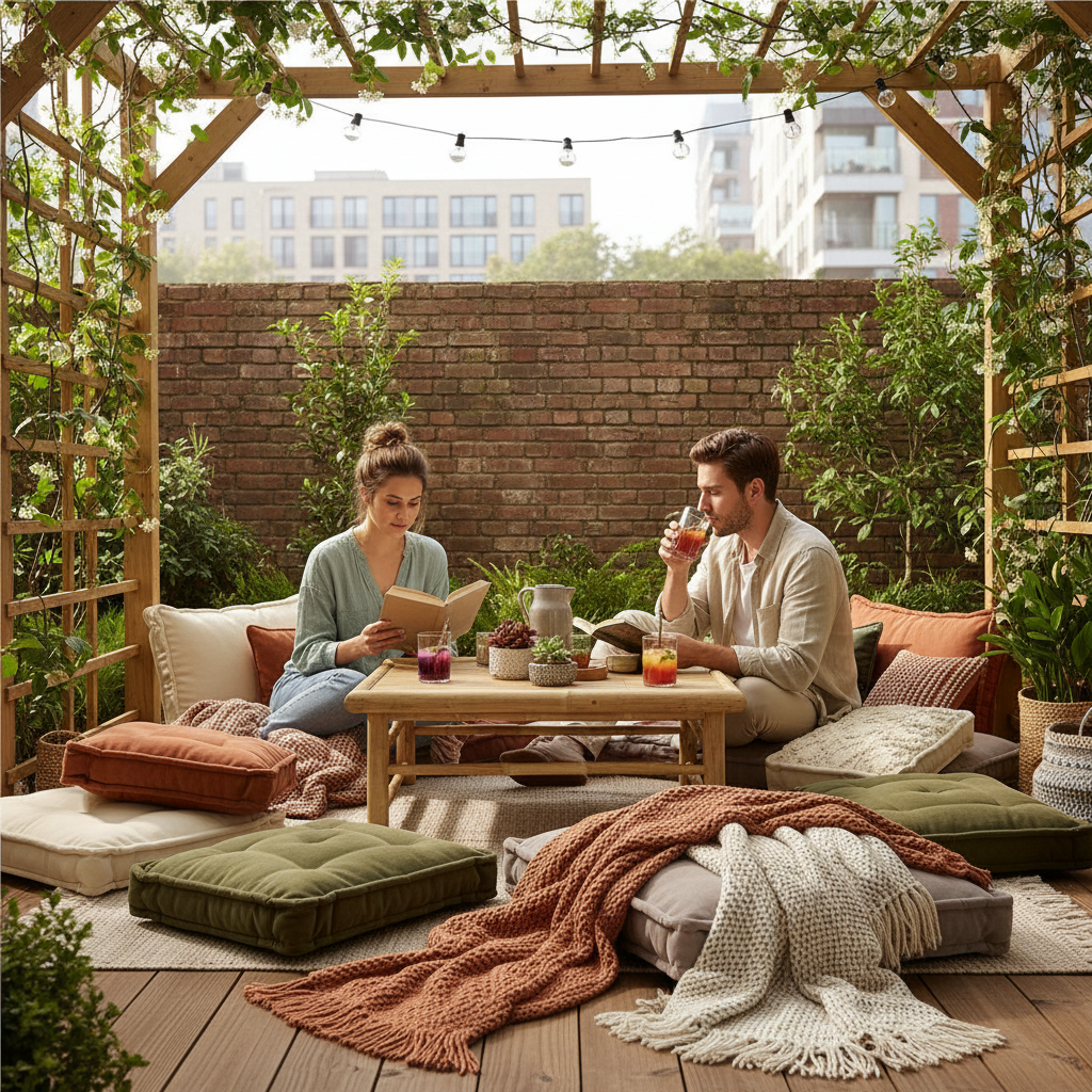 Bamboe tafel met koppel